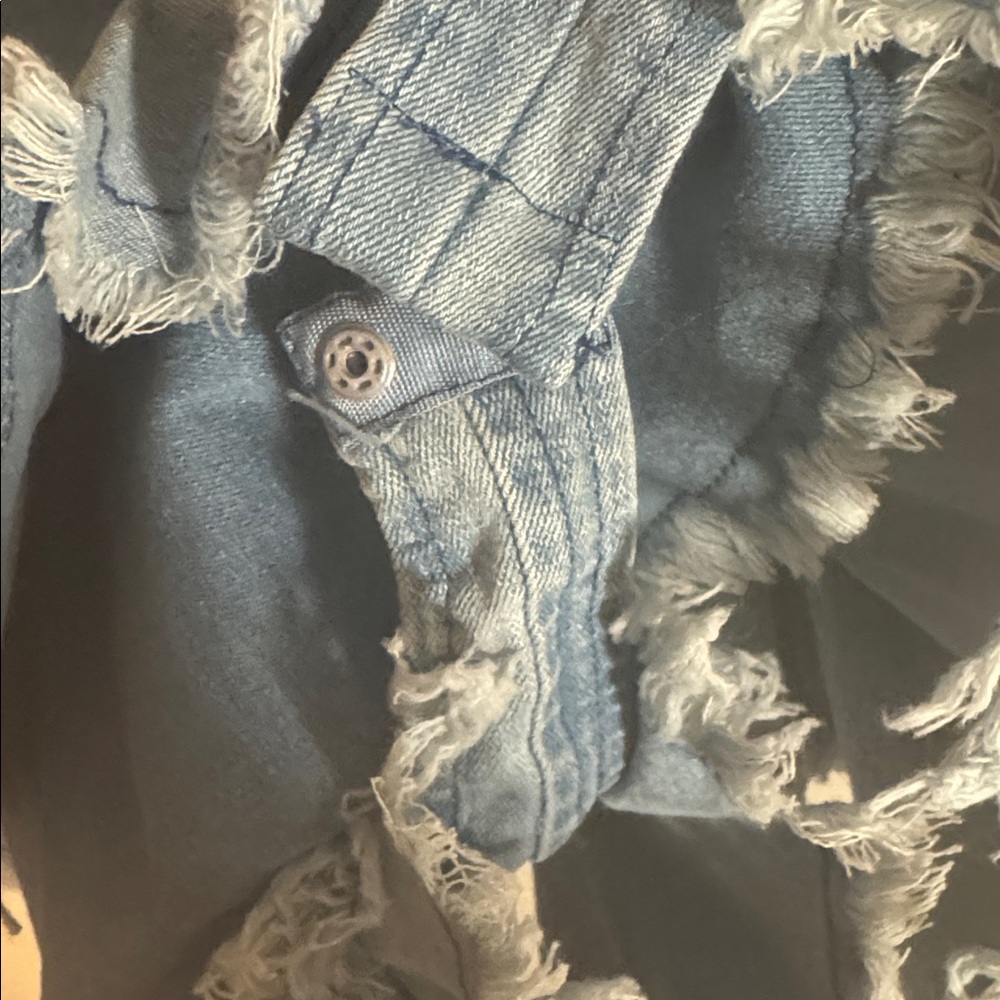 Hot & Delicious Denim Jumpsuit with Silver Accents - Picture 7 of 10